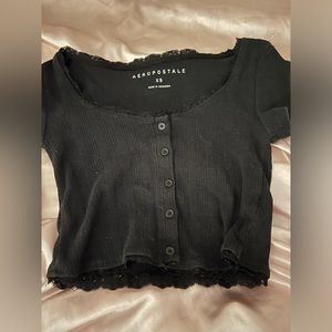 aeropostale black crop top